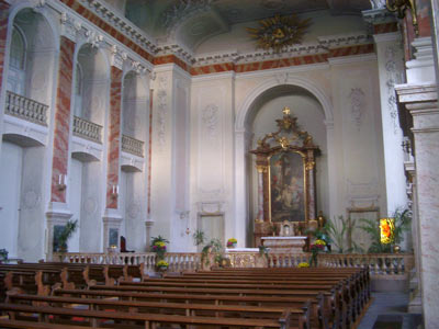 Die zwischen 1733 und 1760 erbaute Kirche gehört zu den herausragenden barocken Kirchenbauten am Oberrhein.