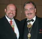 Die Präsidenten Georg Wolf und Karl-Heinz Ambrosch von -hiwwe un driwwe-