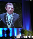OB Dr. Peter Kurz bei der Neujahrsrede im Rosengarten