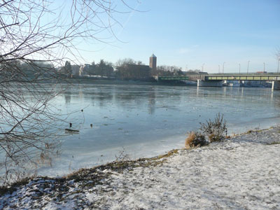 Der Neckar ist zugefroren!